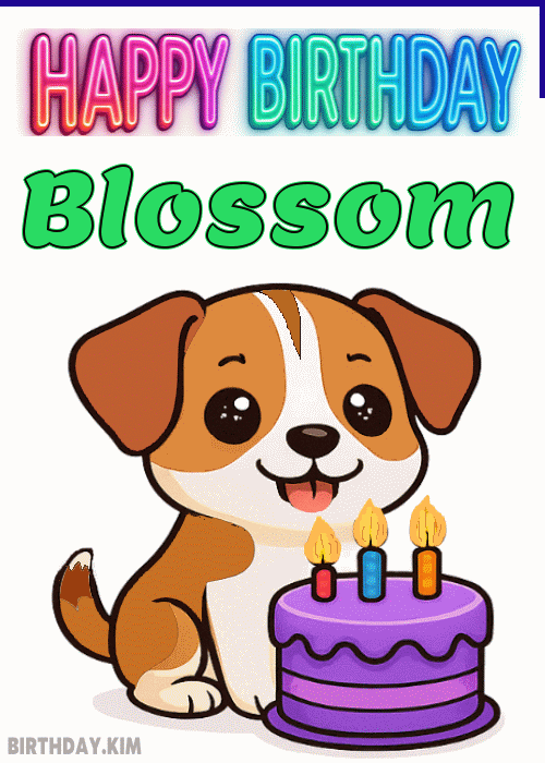 Happy Birthday Blossom GIF