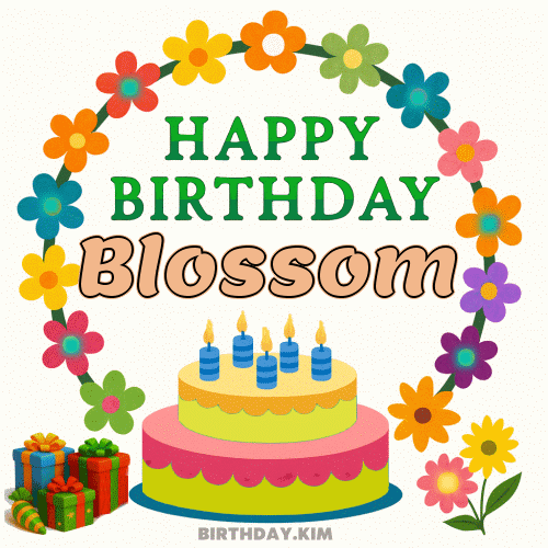 Happy Birthday Blossom GIF