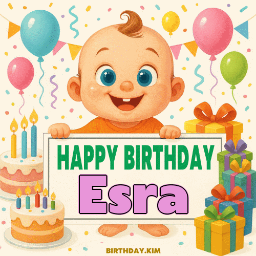 Happy Birthday Esra GIF