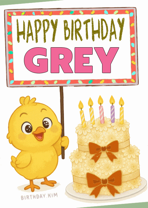 Happy Birthday Grey GIF