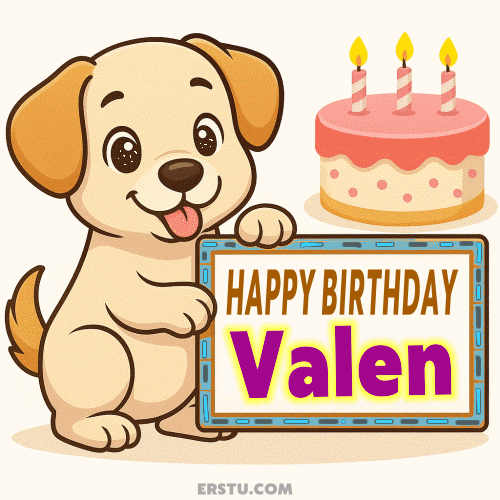 Happy Birthday Valen Gif