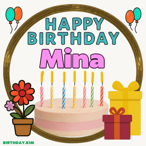 Happy Birthday Mina GIF