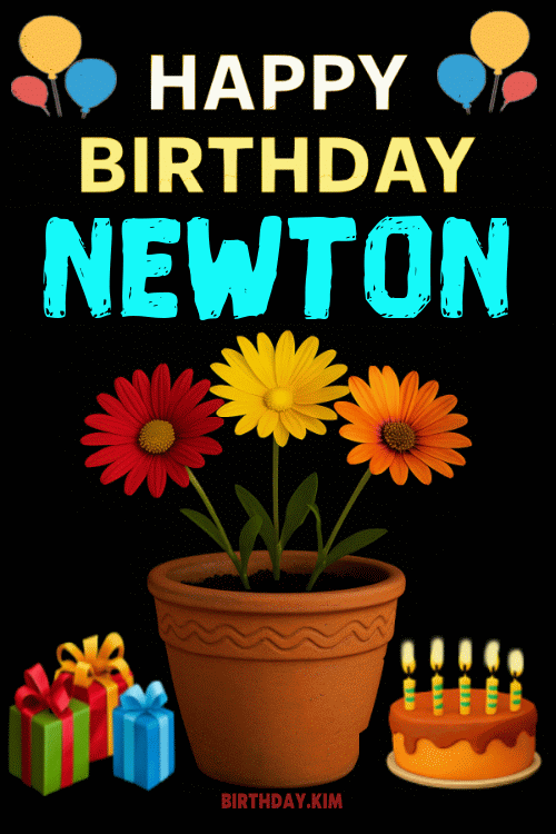Happy Birthday Newton GIF