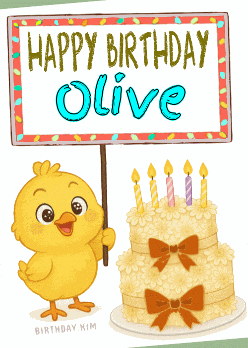Happy Birthday Olive GIF