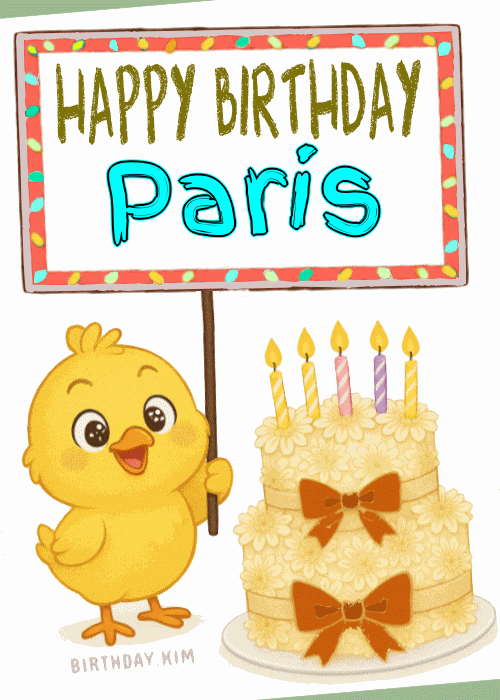 Happy Birthday Paris GIF