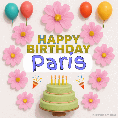 Happy Birthday Paris GIF