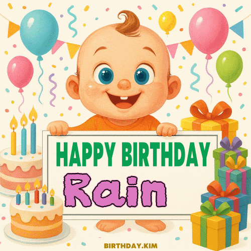 Happy Birthday Rain GIF