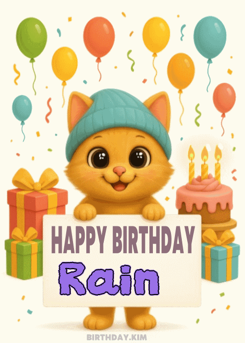 Happy Birthday Rain GIF