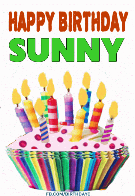 Happy Birthday Sunny GIF