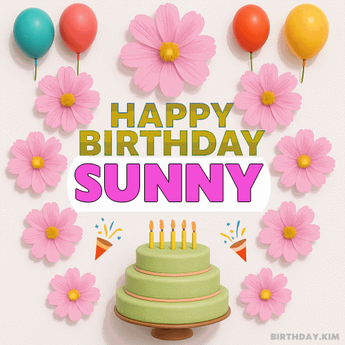 Happy Birthday Sunny GIF