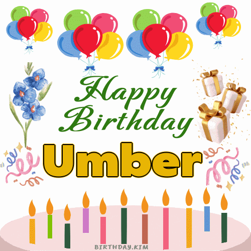 Happy Birthday Umber GIF