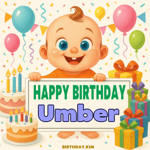 Happy Birthday Umber GIF