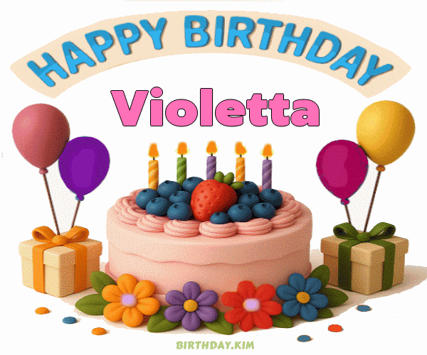 Happy Birthday Violetta GIF