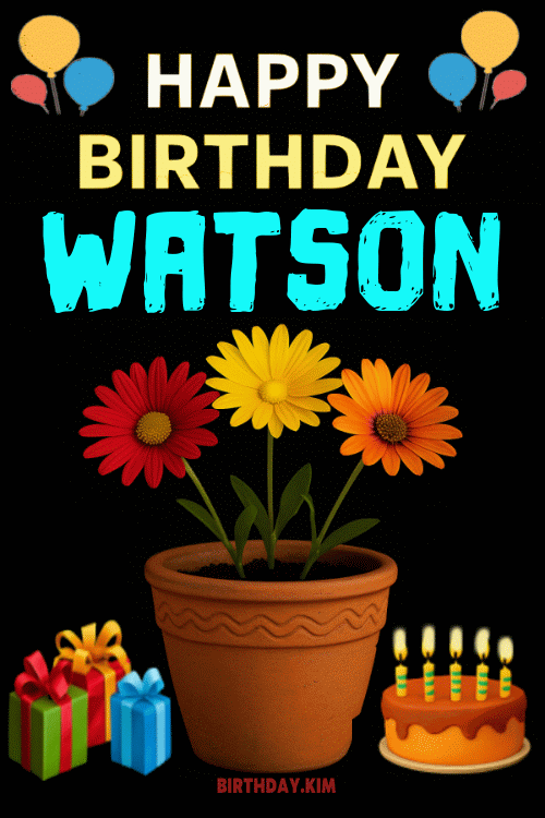 Happy Birthday Watson GIF