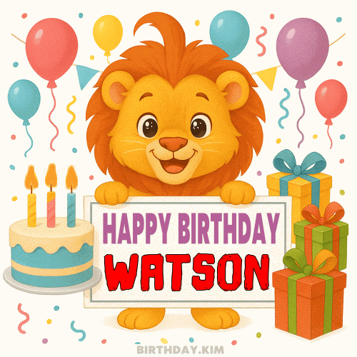 Happy Birthday Watson GIF