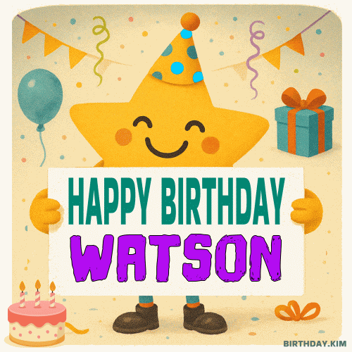 Happy Birthday Watson GIF