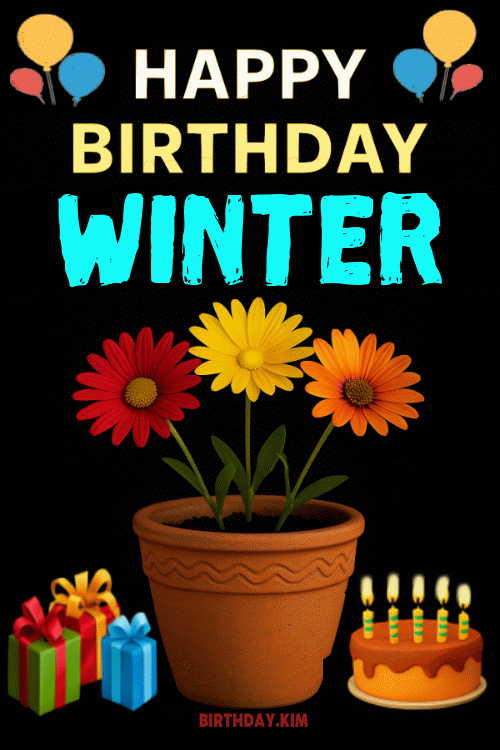 Happy Birthday Winter GIF