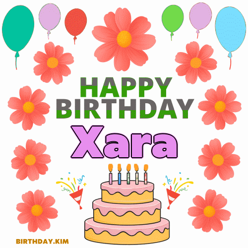 Happy Birthday Xara GIF