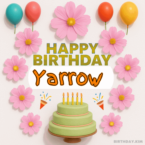 Happy Birthday Yarrow GIF