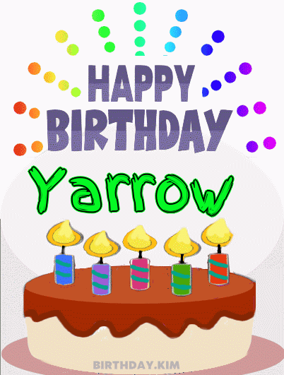 Happy Birthday Yarrow GIF