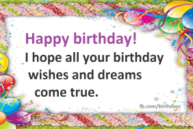 birthday wish card