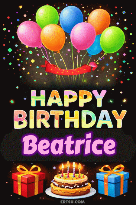 happy birthday Beatrice gif